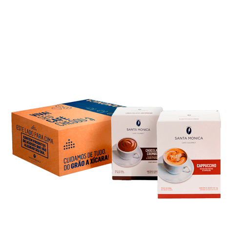 Kit de Lácteos Monodose - Chocolate Cremoso e Cappuccino Santa Monica