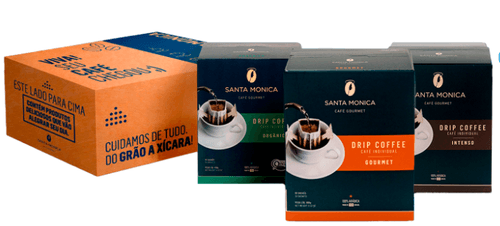 Kit Drip Coffee Gourmet 3 unidades - Café Santa Monica
